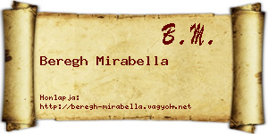 Beregh Mirabella névjegykártya